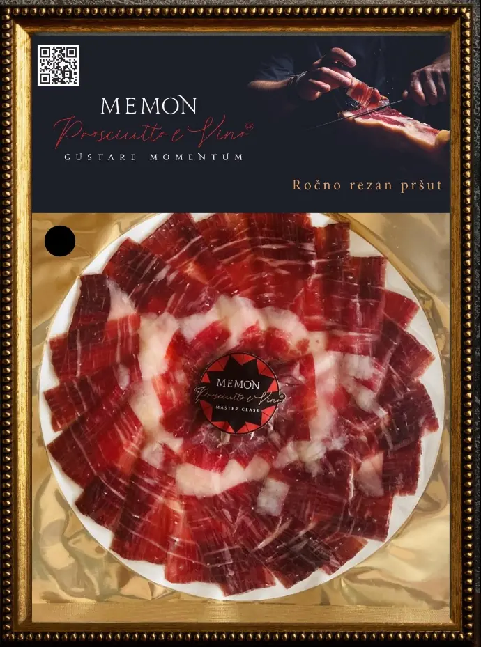 Vakuum pršut črna etiketa Pata Negra