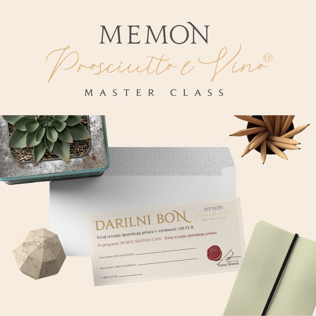 Darilni bon za tečaj rezanja pršuta